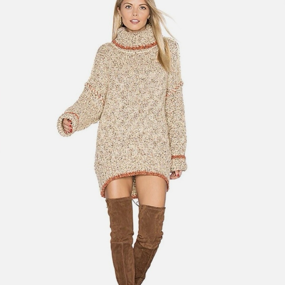 Free People Cream Echo Pullover Sweater Size XS - Picture 4 of 16